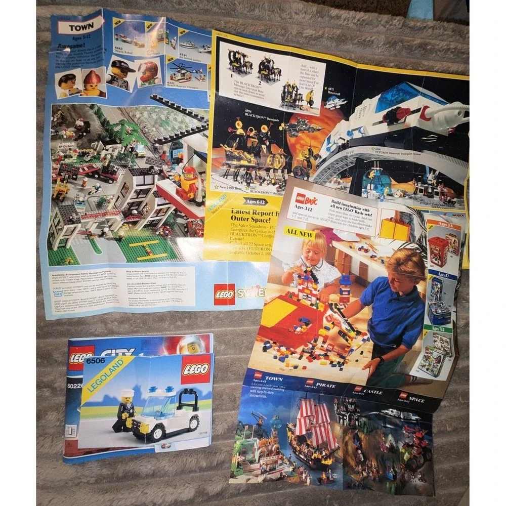 Lego Vintage System Instruction Manuals Promotional Folders 80's /90's Legoland